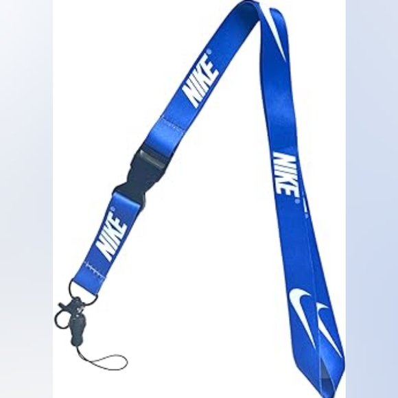 Blue Nike Breakaway Lanyard One Size Quick Release Key Chain ID Holder - Picture 2 of 5